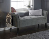 Balmoral window seat grey chenille
