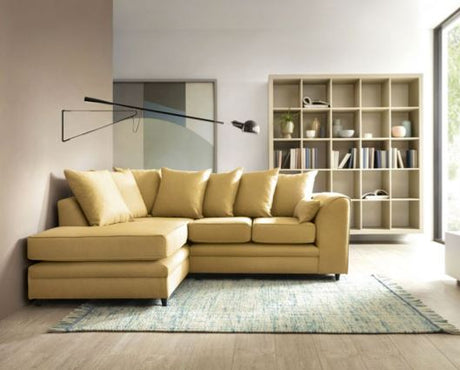 Darcy Left Hand Facing Corner Sofa-Mustard