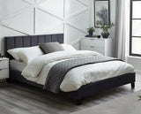 Rosa Velvet Bed in a Box Grey - Small Double