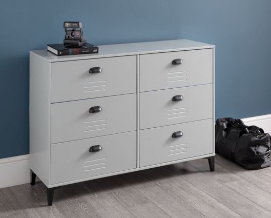 LAKERS LOCKER 6 DRAWER WIDE CHEST