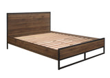 Houston Double Bed - Walnut