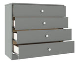 DENVER 2 DOOR WARDROBE BEDROOM SET - GREY GLOSS