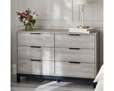Bali 6 Drawer Wide Chest Grey Oak