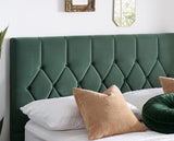 Loxley Small Double Ottoman Bed - Green