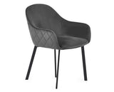 Set of 2 Lima Dining Chairs Grey