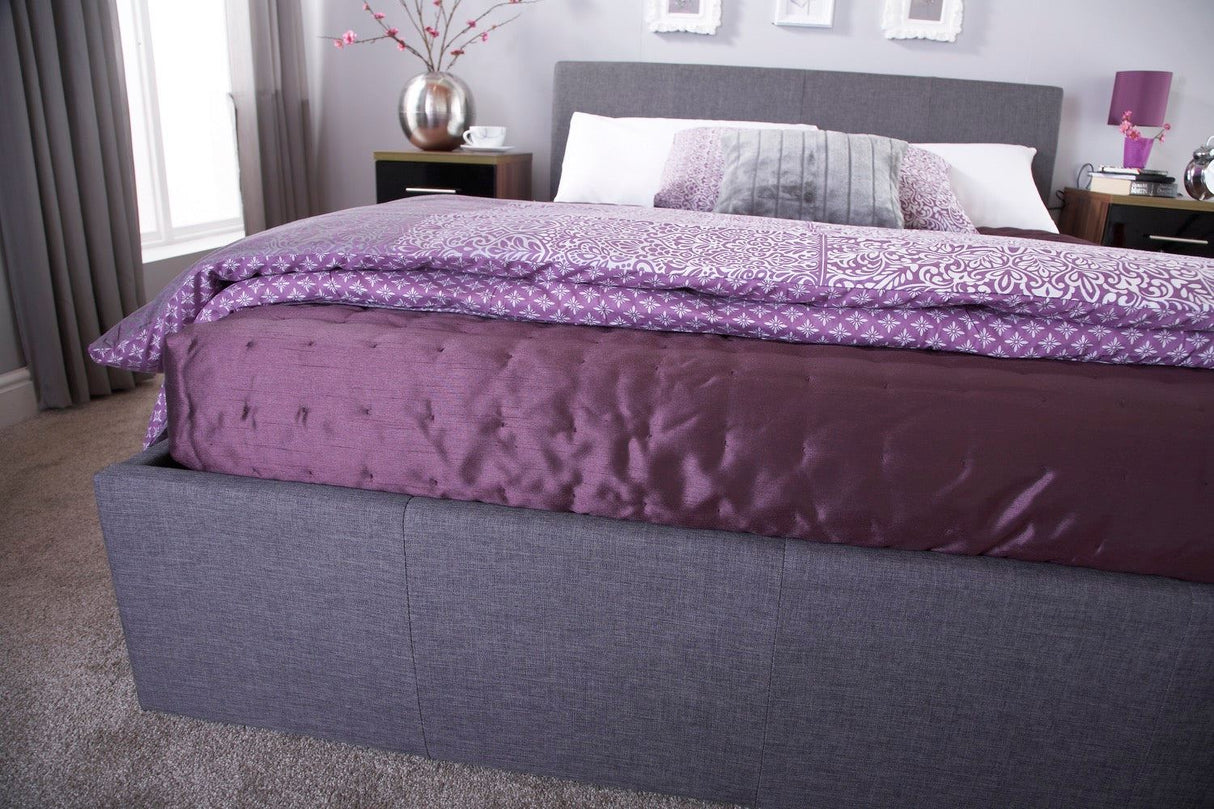 Ascot 150cm ottoman grey fabric