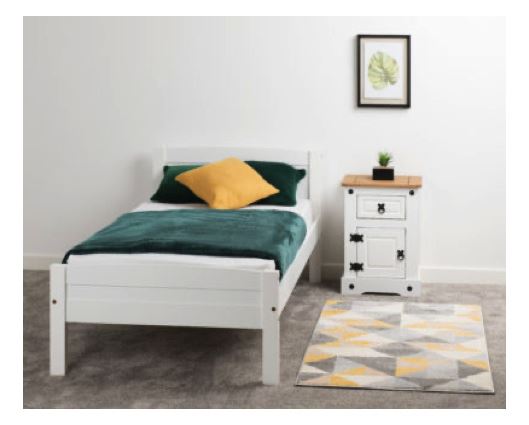 Amber 3' Bed - White