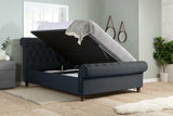 Castello Double Side Ottoman Bed - Charcoal