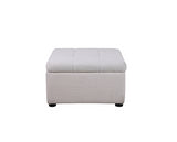 Milo 2 Seater Sofa With Footstool- White