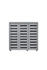 Euston 3 Door Shoe Cabinet - Light Grey