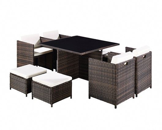 Venice Brown 9PC Cube Set & Cover
