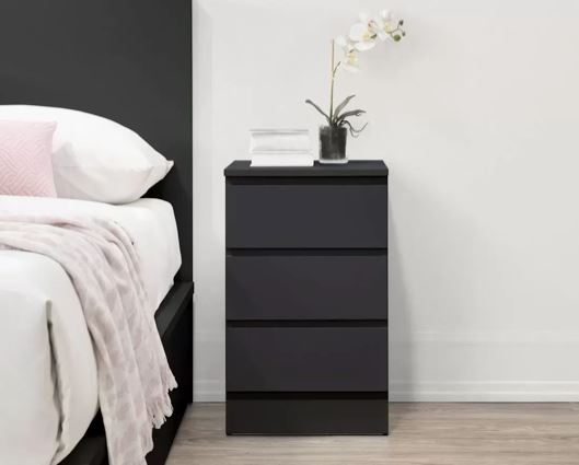 Oslo 3 Drawer Bedside