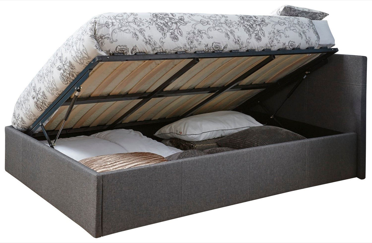 Serena Side Lift Ottoman King Bed - Grey