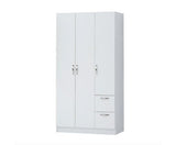 Essentials 3 Door Double Wardrobe White