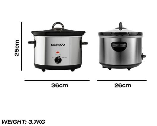 3.5L Slow Cooker Stainless Steel