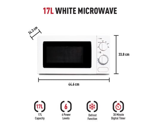 Haden 17L White 700W Microwave