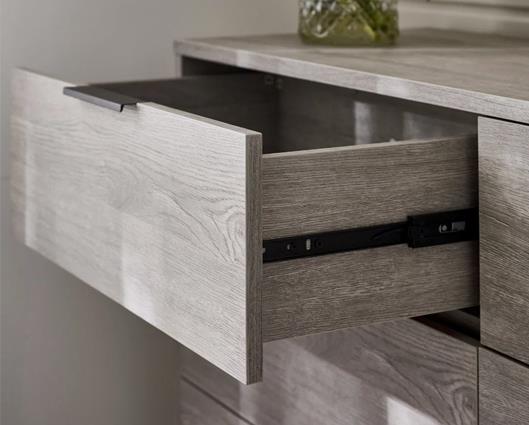 Bali 6 Drawer Wide Chest Grey Oak