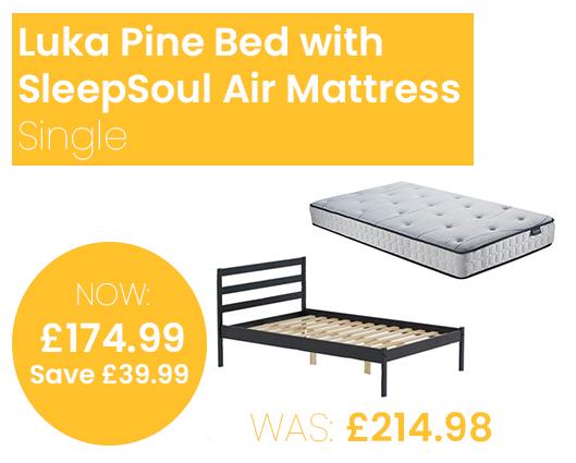 Luka Bed with SleepSoul Air Mattress - Single