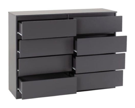 Malvern 8 Drawer Chest - Grey