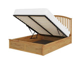 Madrid Wooden Ottoman King Bed - Oak