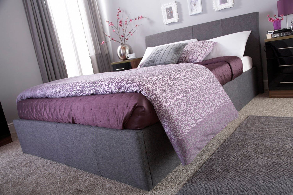 Ascot 150cm ottoman grey fabric