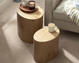 Toba Oval Nest of Tables Light Oak