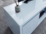 Polar high gloss led tv unit grey