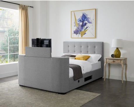 Mayfair TV King Bed - Grey