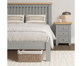 WINDSOR 5' LOW END BED - PEBBLE GREY/OAK