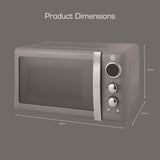 800W Retro Digital Microwave - Grey