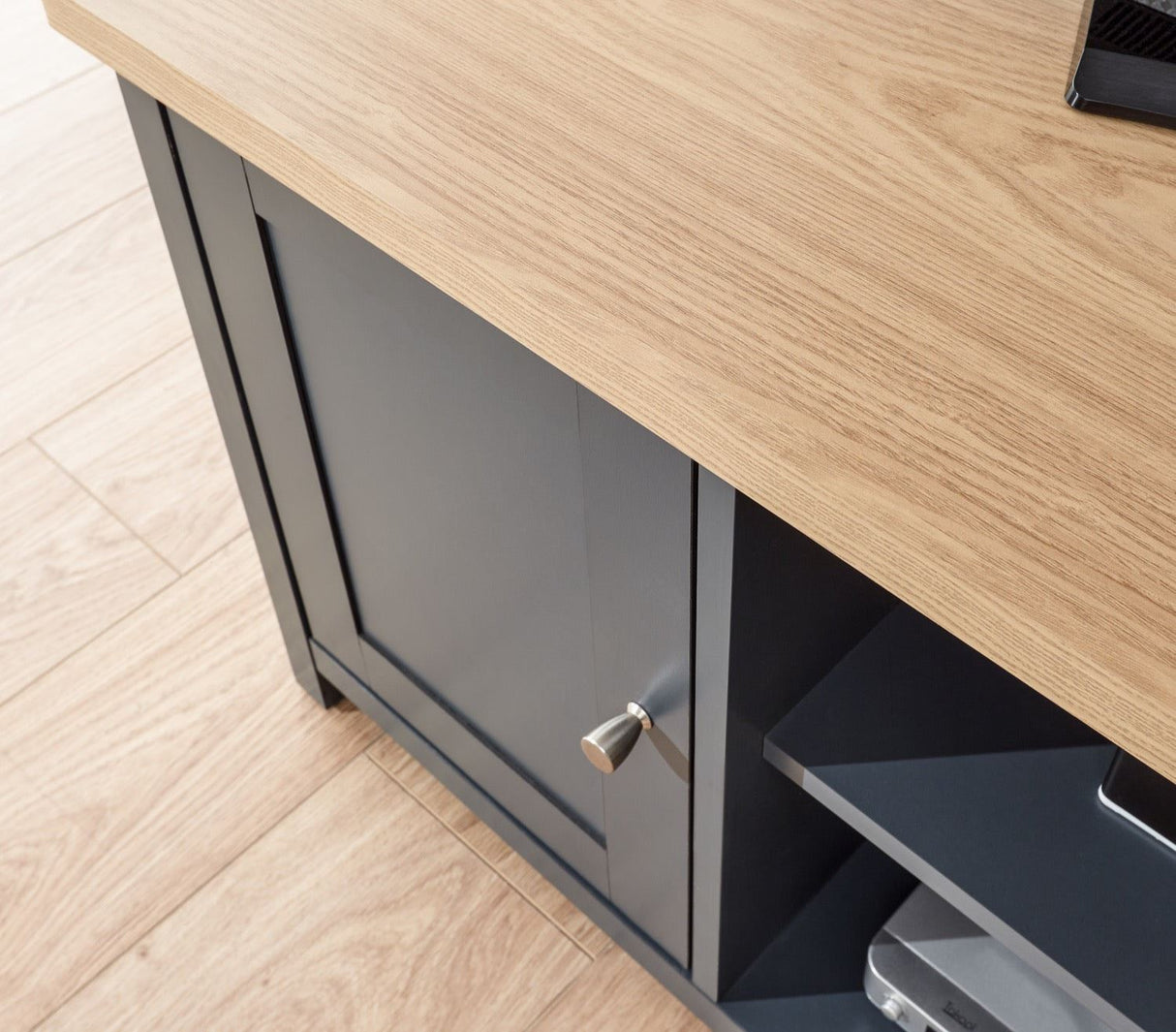 Lancaster small tv cabinet slate blue