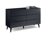 ALICIA 6 DRAWER WIDE CHEST - ANTHRACITE