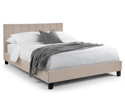 Rosa Velvet Bed in a Box Cream - Double