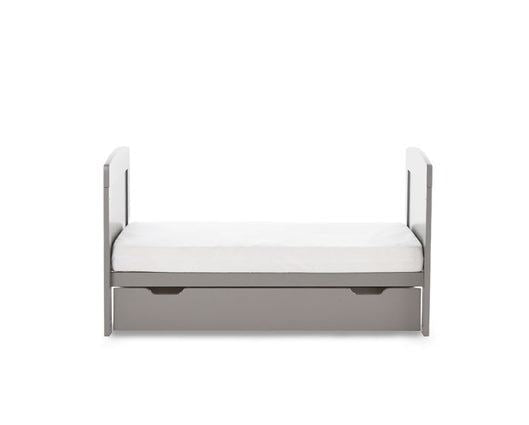 Grace Mini Cot Bed, Under Drawer + Fibre Mattress - Taupe Grey