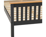 MONACO 4'6" HIGH END BED - DARK GREY/OAK EFFECT