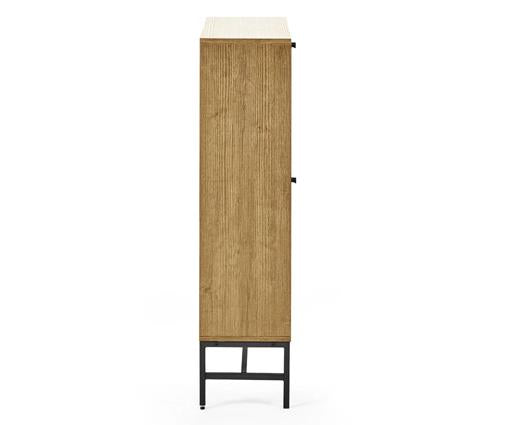 Sia 2 Door Shoe Cabinet Natural Oak Effect