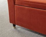 Genoa window seat russet fabric