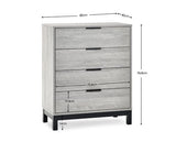 Bali 4 Drawer Chest Grey Oak