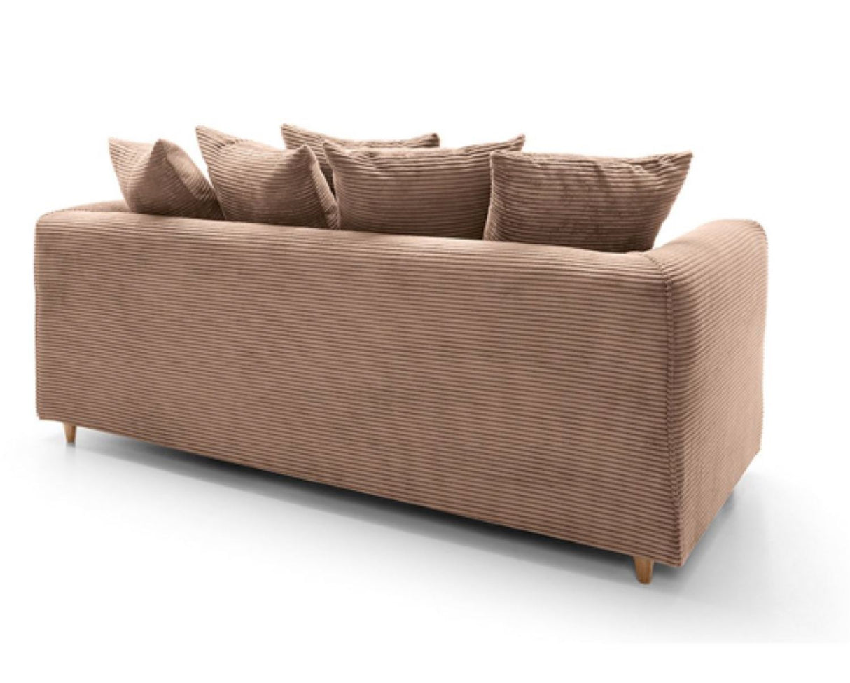 Jumbo Cord 3 Seater Sofa-Brown