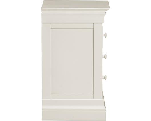 BORDEAUX 3 DRAWER BEDSIDE - IVORY