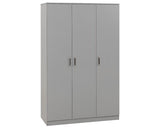 DAKOTA 3 DOOR WARDROBE - LIGHT GREY