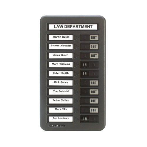 Indesign Grey In&#47;Out Board Single Column 10 Names WPIT10I