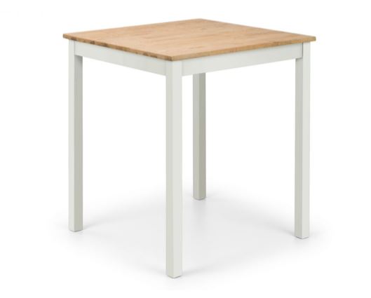 COXMOOR SQUARE DINING TABLE 75CM - WHITE & OAK