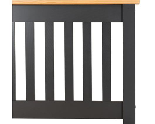 MONACO 5' HIGH END BED - DARK GREY/OAK EFFECT