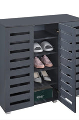 Euston 3 Door Shoe Cabinet - Dark Grey