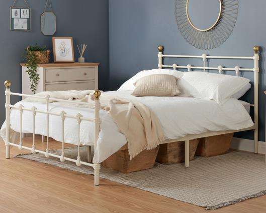 Atlas Double Bed - Cream