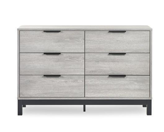 Bali 6 Drawer Wide Chest Grey Oak