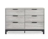 Bali 6 Drawer Wide Chest Grey Oak
