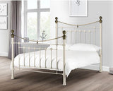 Victoria Stone Double Bed - White