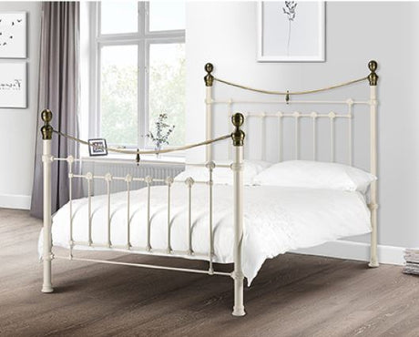 Victoria Stone Double Bed - White